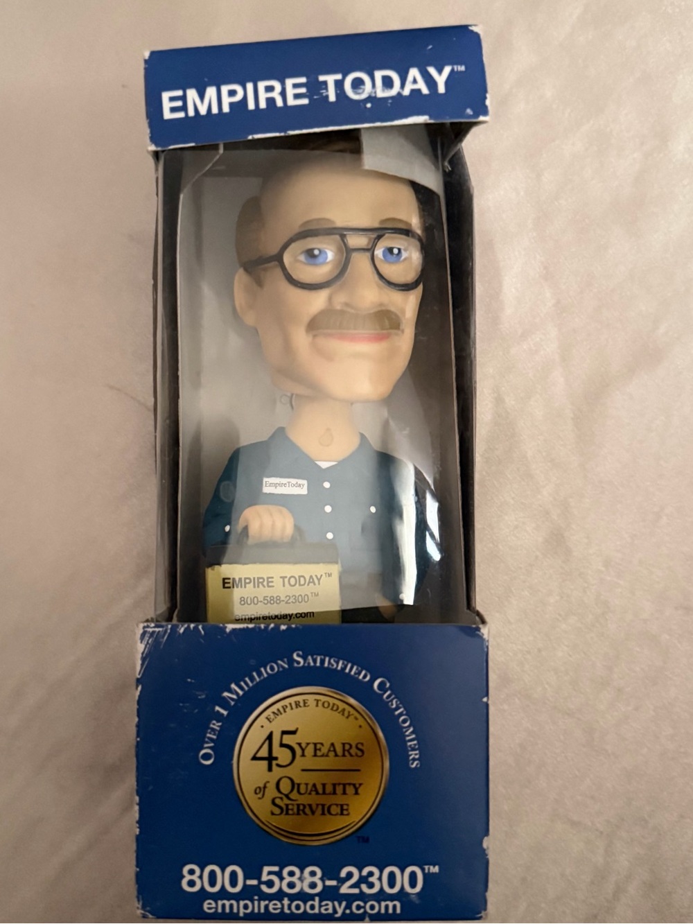 Empire Today Carpet Man Promotional Advertising Bobblehead in Box
